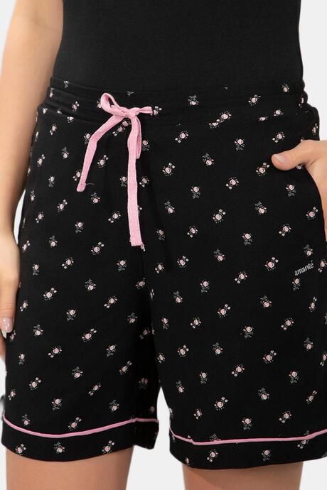 Amante Sleep Shorts - Black Beauty Floral Print — image 4